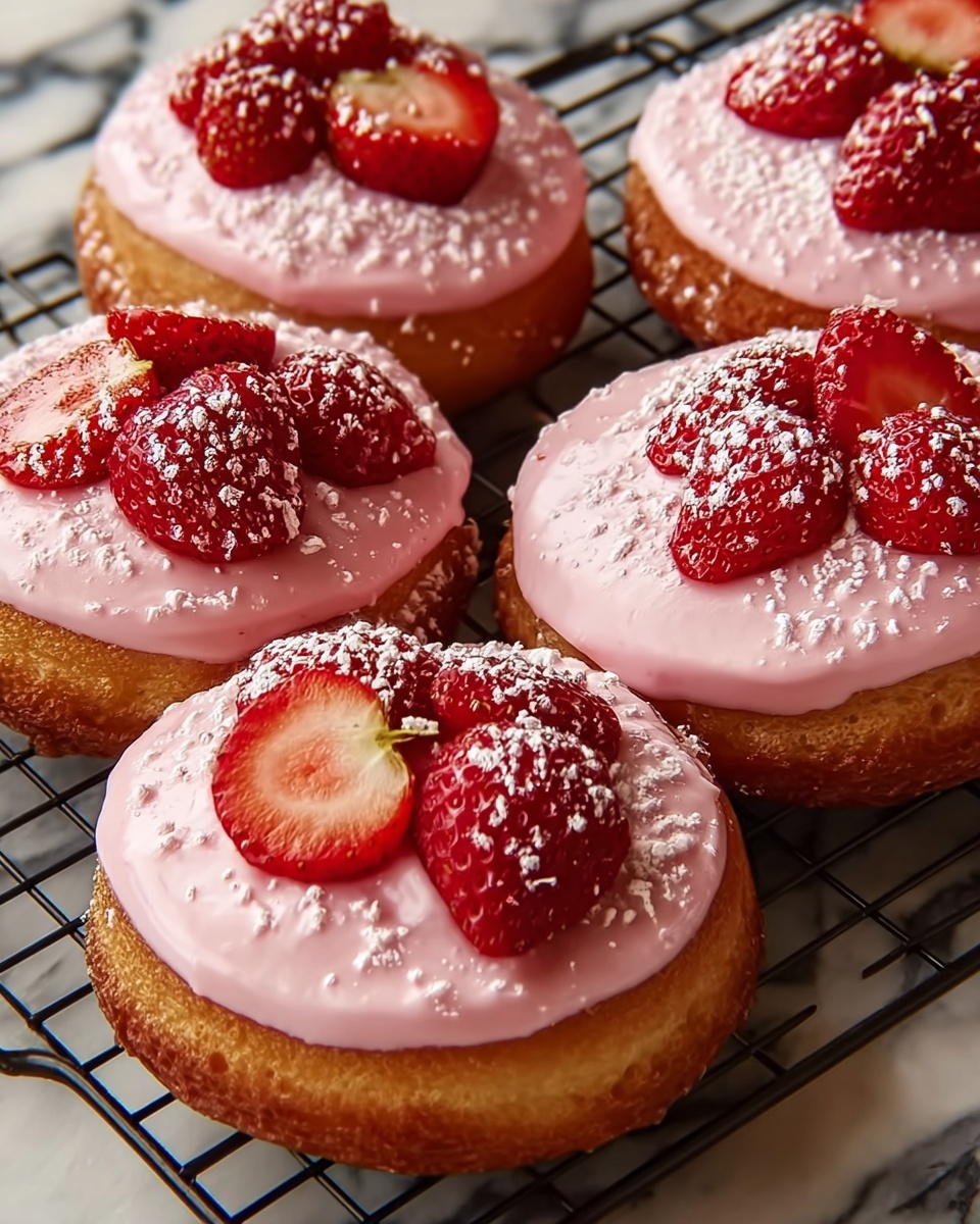 Strawberry Glazed Donuts Recipe - Recipe Image