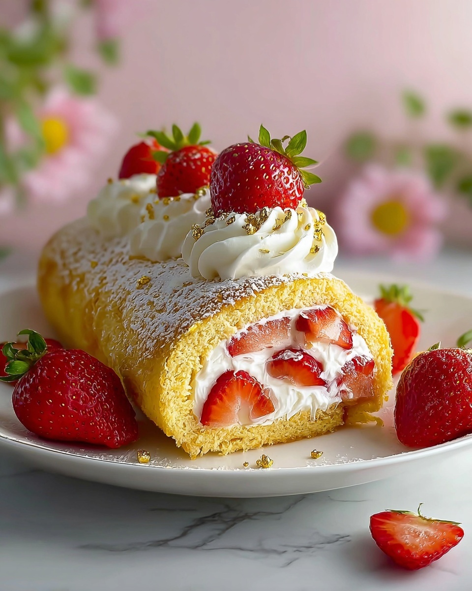 Strawberry Shortcake Roll Recipe - Recipe Image