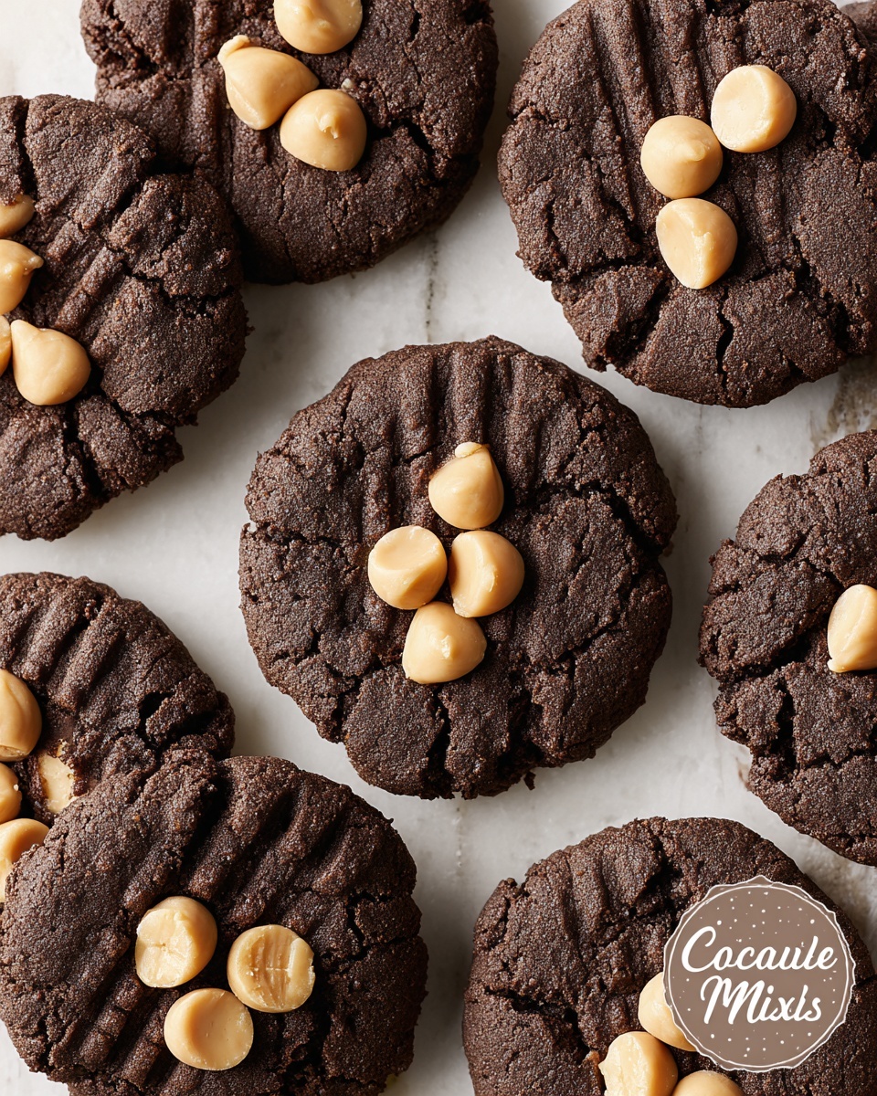 Chocolate Peanut Butter Cake Mix Cookies Recipe - Recipe Image