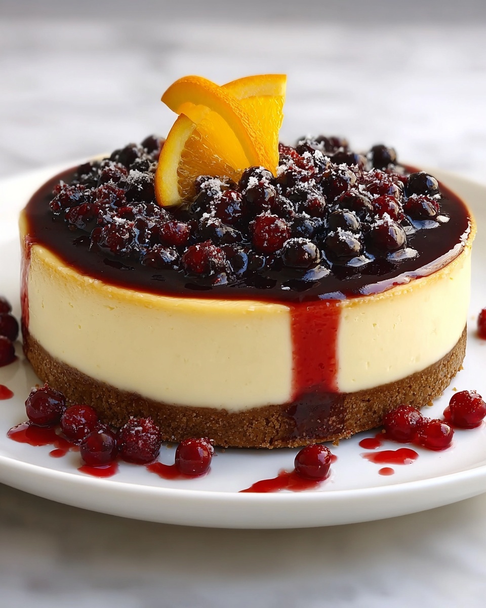 Homemade Cranberry Orange Cheesecake Delight Recipe - Recipe Image
