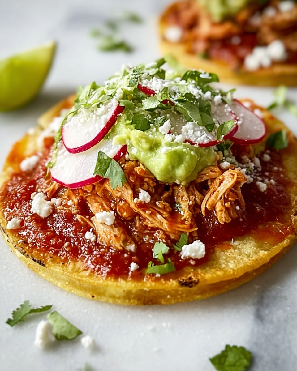 Simple Chicken Tinga Tostadas Recipe - Recipe Image
