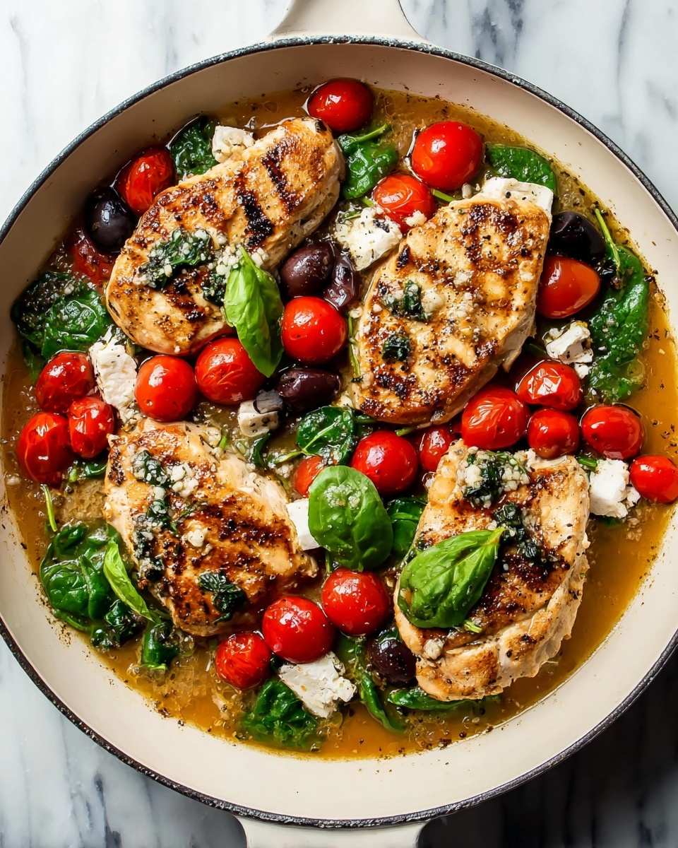 Mediterranean Chicken with Cherry Tomatoes, Olives, and Feta Recipe - Recipe Image