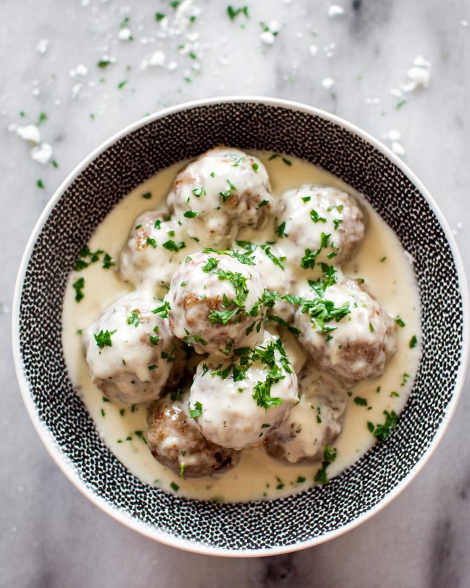 Meatballs in a Creamy Wine and Dijon Sauce Recipe - Recipe Image