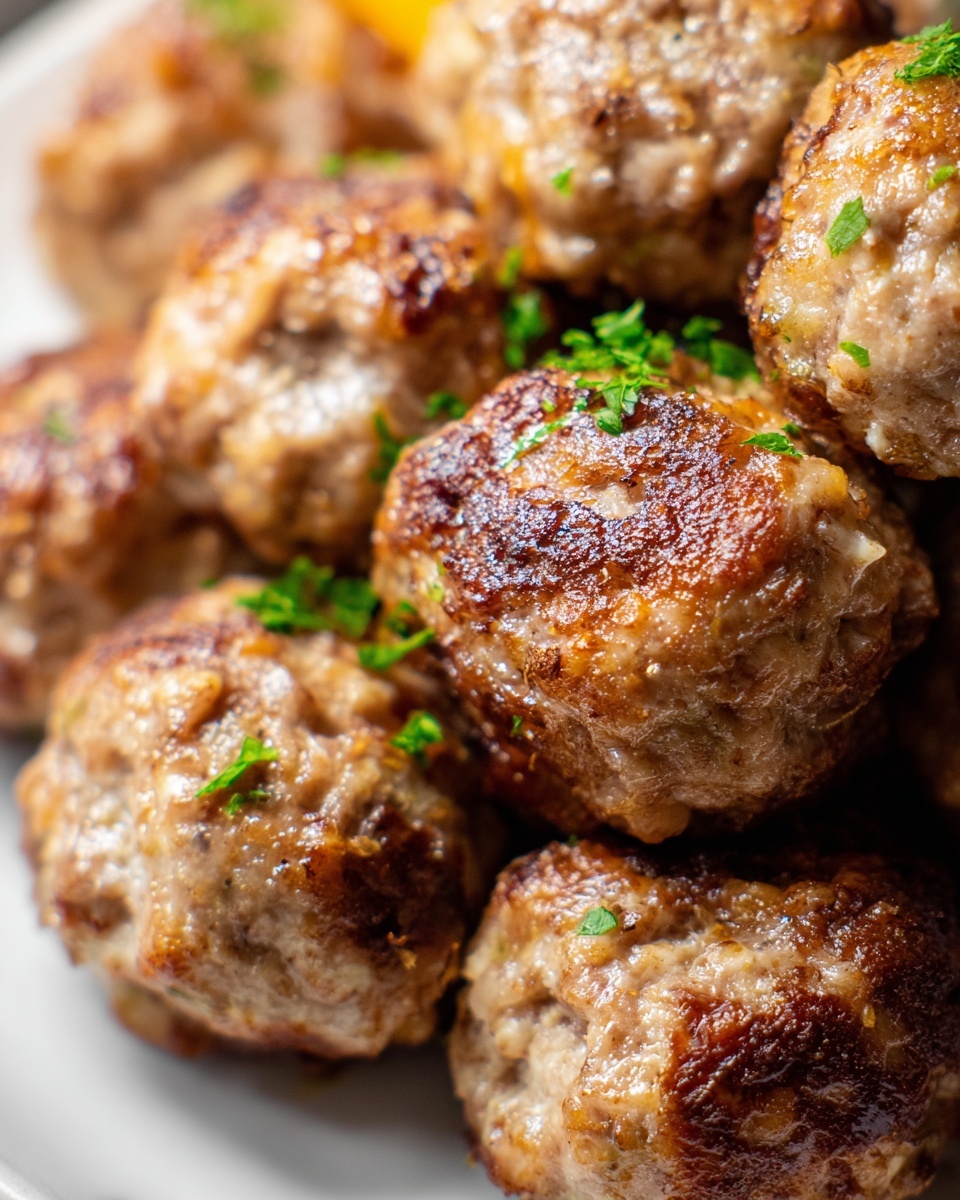 Easy Baked Meatballs with Parmesan and Herbs Recipe - Recipe Image