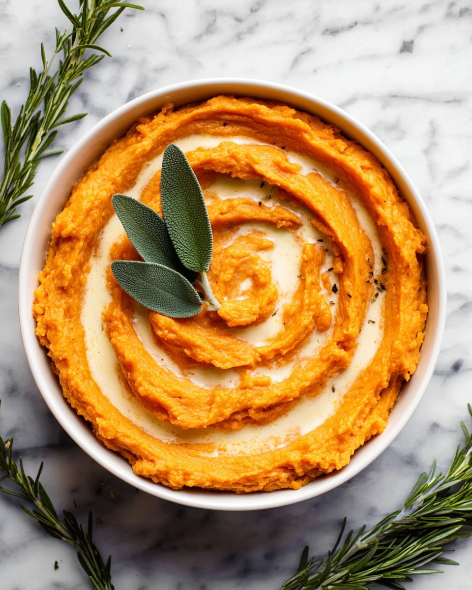 Best Mashed Sweet Potatoes with Sage, Rosemary, and Cinnamon Recipe - Recipe Image