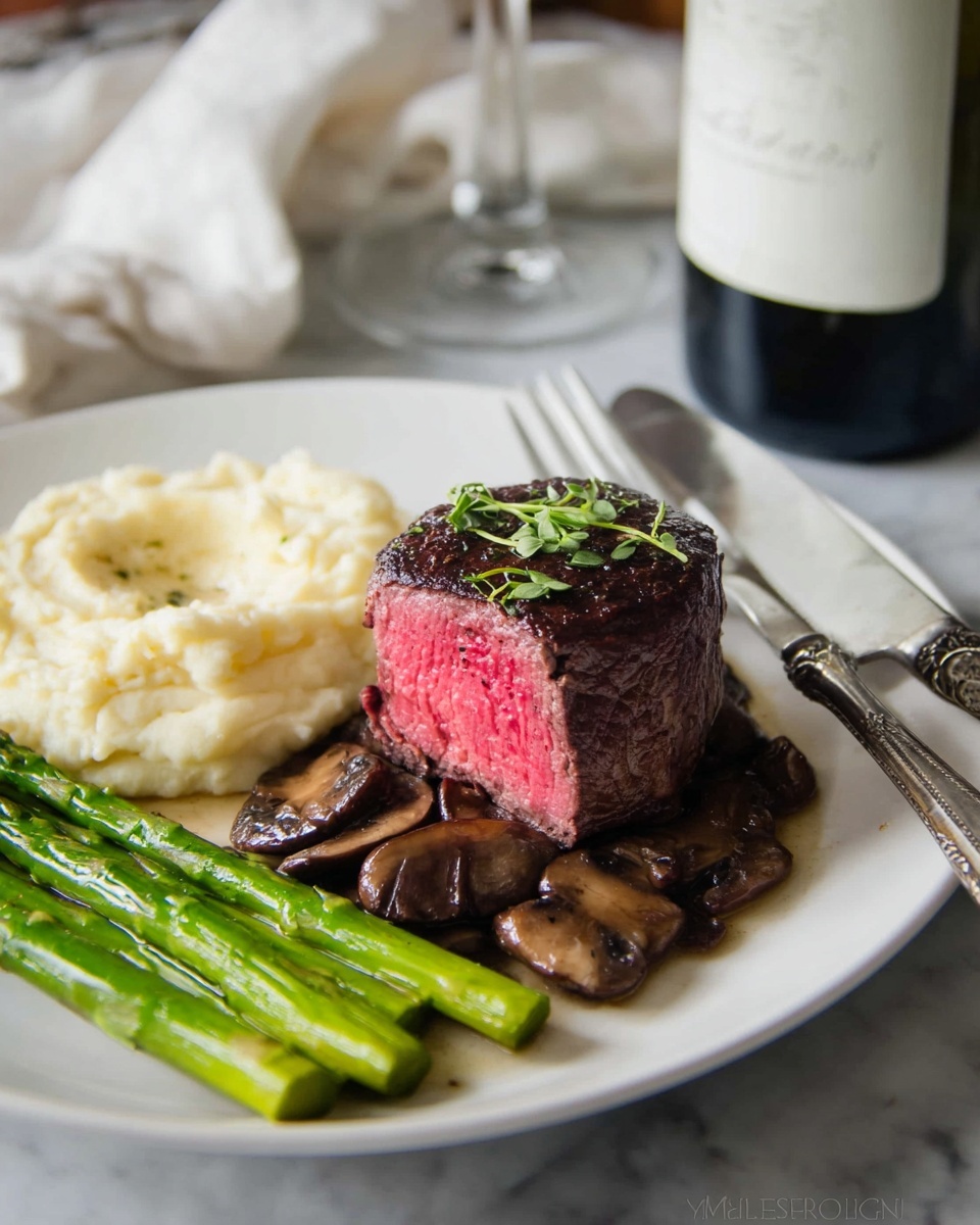 Filet Mignon in Mushroom Wine Sauce Recipe - Recipe Image