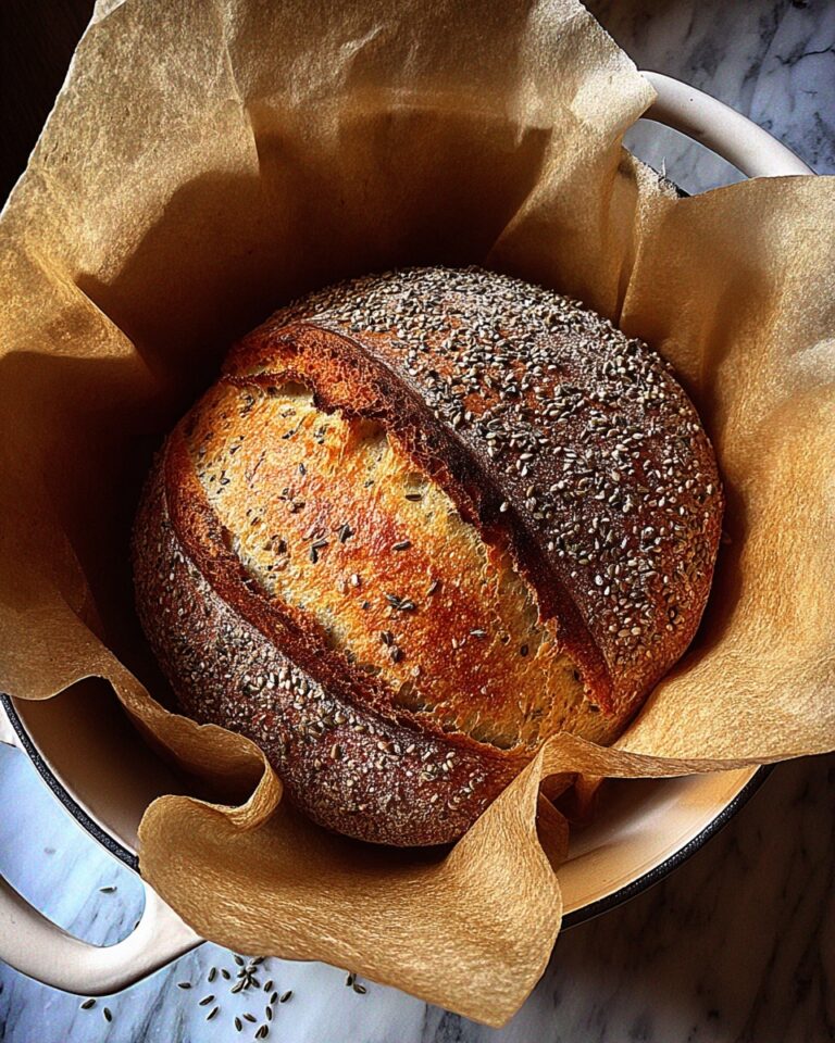 Easy Dutch Oven Bread Recipe with Seeds Recipe