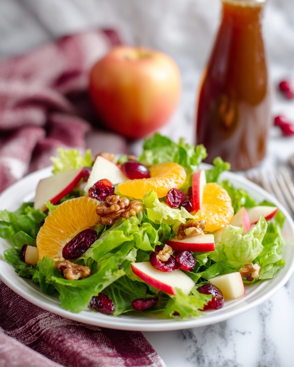 Mandarin Apple Salad with Walnuts, Cranberries, and Feta Recipe - Recipe Image