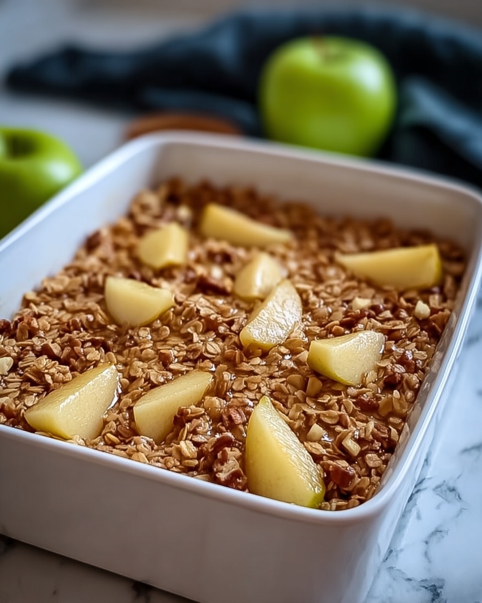 Cozy Amish Style Apple and Cinnamon Baked Oatmeal Recipe - Recipe Image
