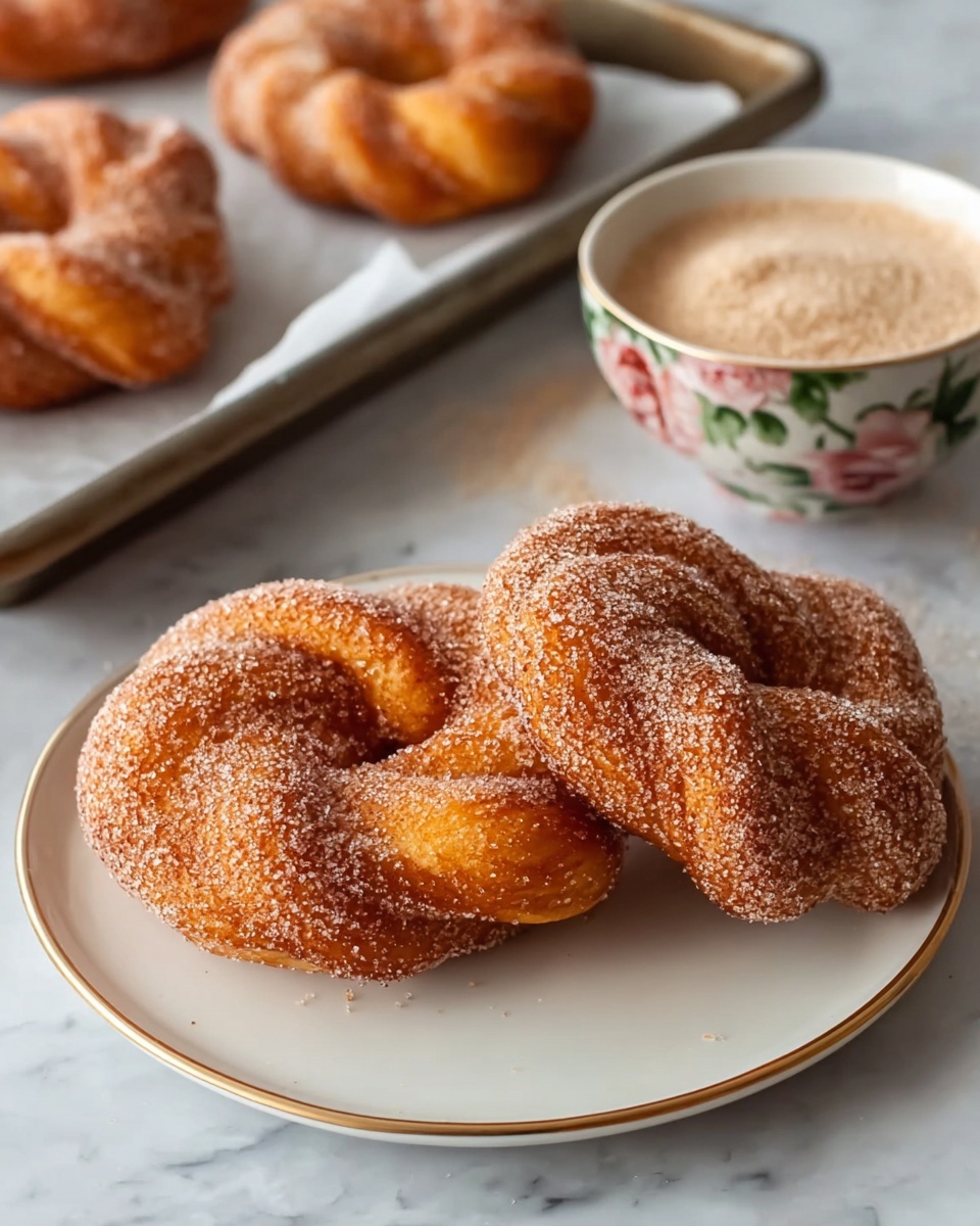 Cinnamon Sugar Twist Doughnuts Recipe - Recipe Image