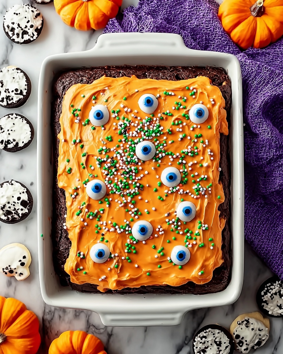 Halloween Cinnamon Rolls with Orange Cream Cheese Frosting and Festive Decorations Recipe - Recipe Image