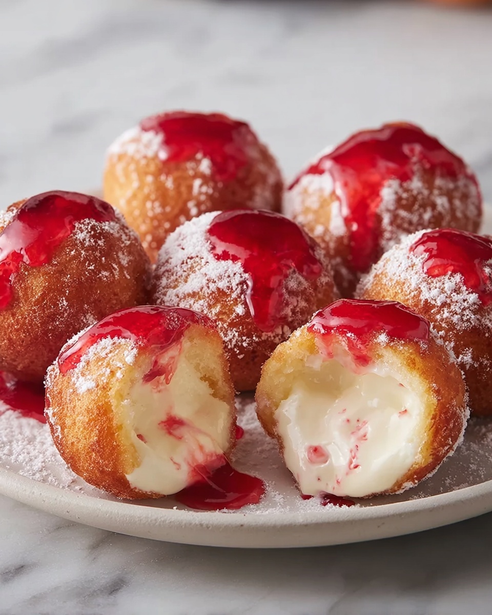 Strawberry Cheesecake Donut Holes Recipe - Recipe Image