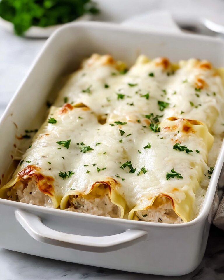 Chicken Alfredo Lasagna Rolls Recipe