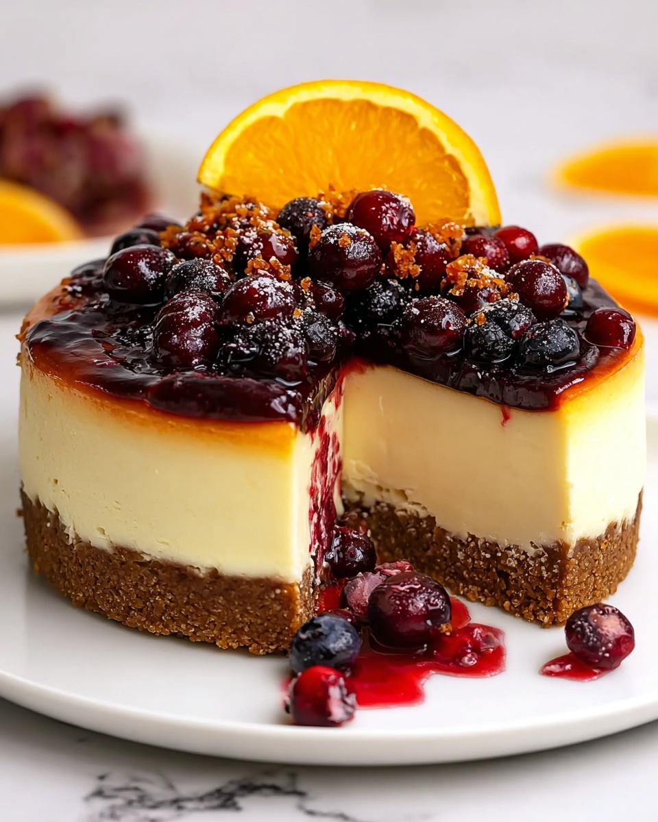 Homemade Cranberry Orange Cheesecake Delight Recipe - Recipe Image