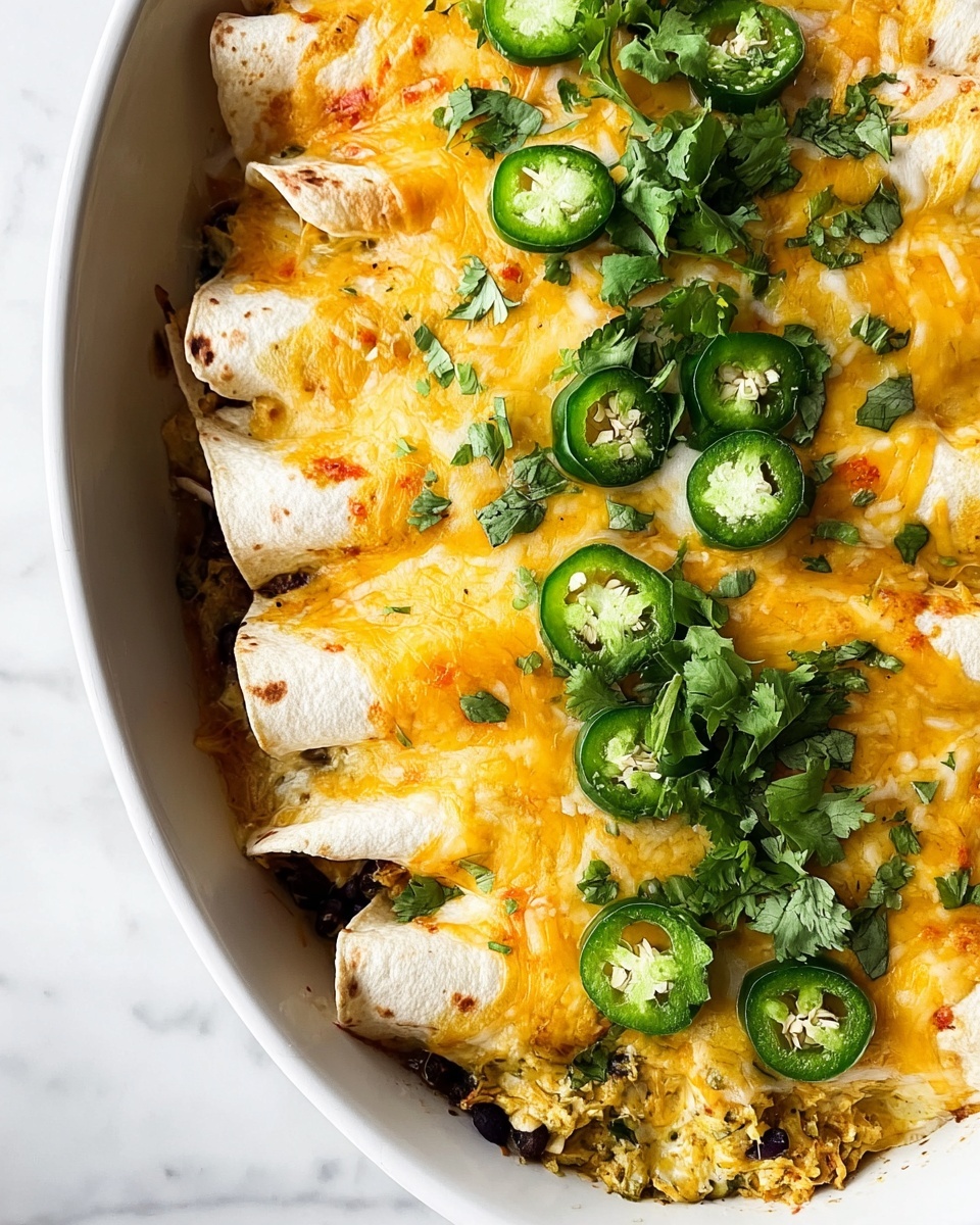 Savory Chicken Poblano Skillet Enchiladas Recipe - Recipe Image
