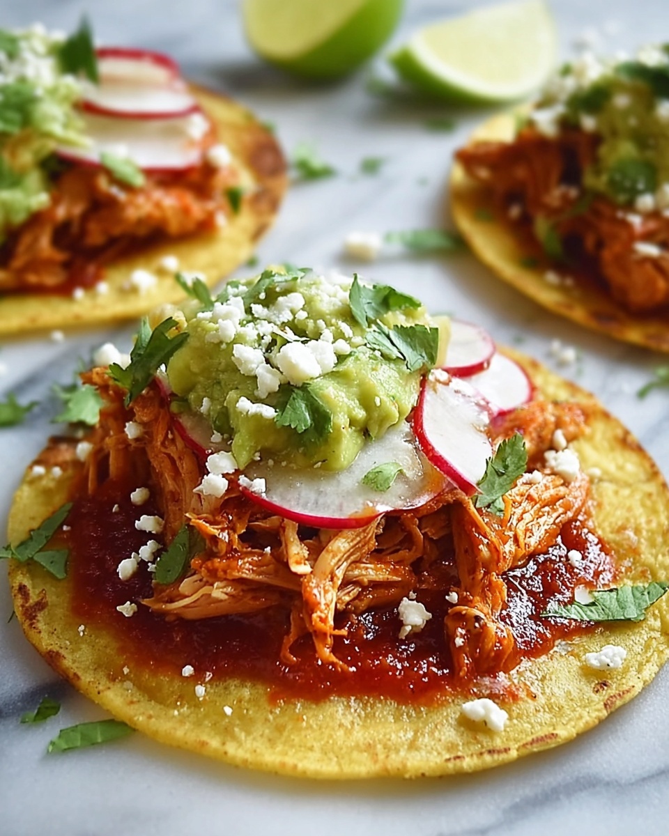 Simple Chicken Tinga Tostadas Recipe - Recipe Image