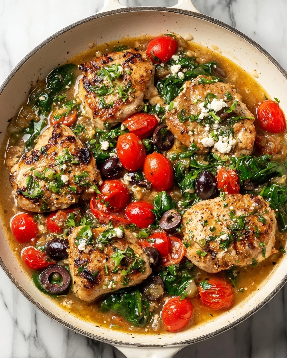 Mediterranean Chicken with Cherry Tomatoes, Olives, and Feta Recipe - Recipe Image
