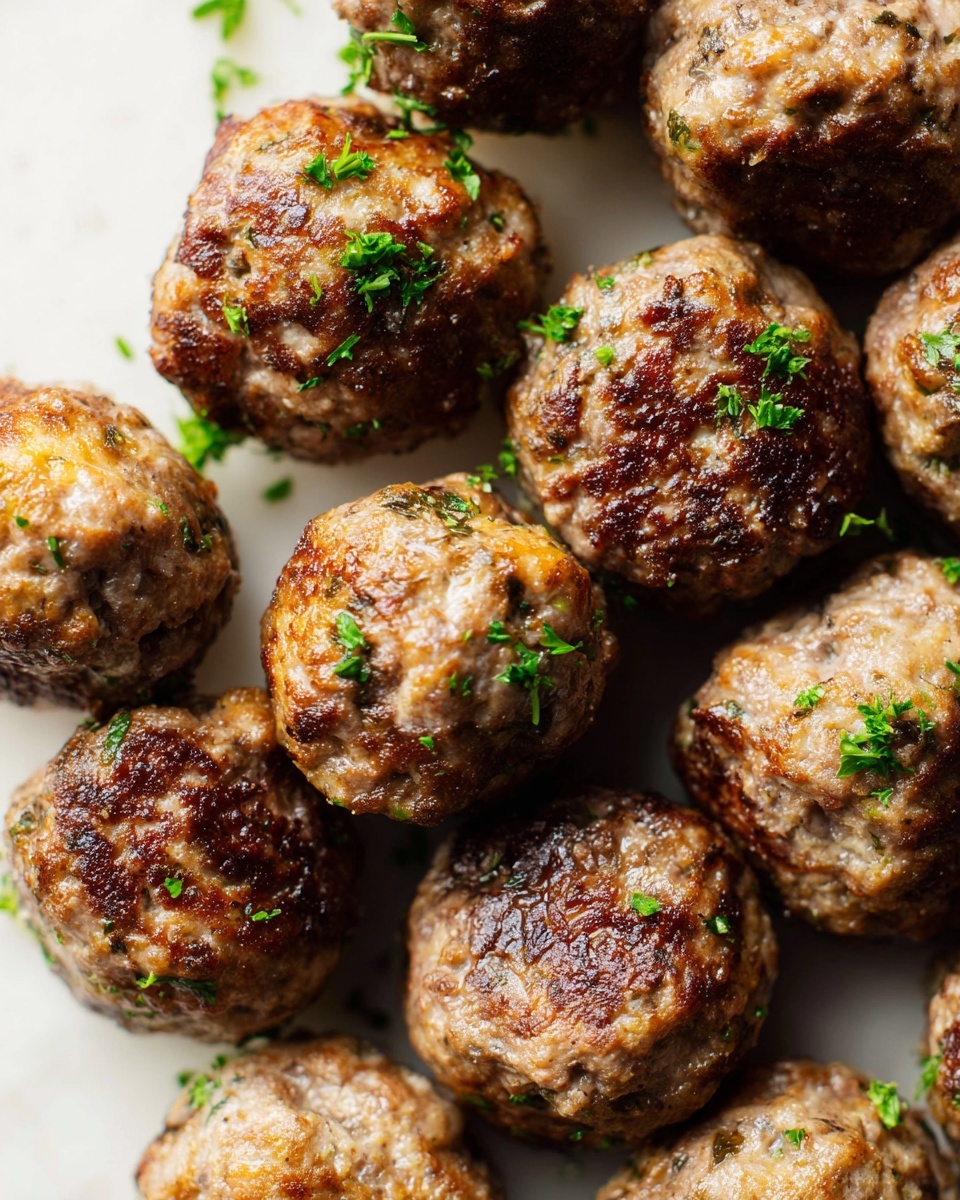 Easy Baked Meatballs with Parmesan and Herbs Recipe - Recipe Image