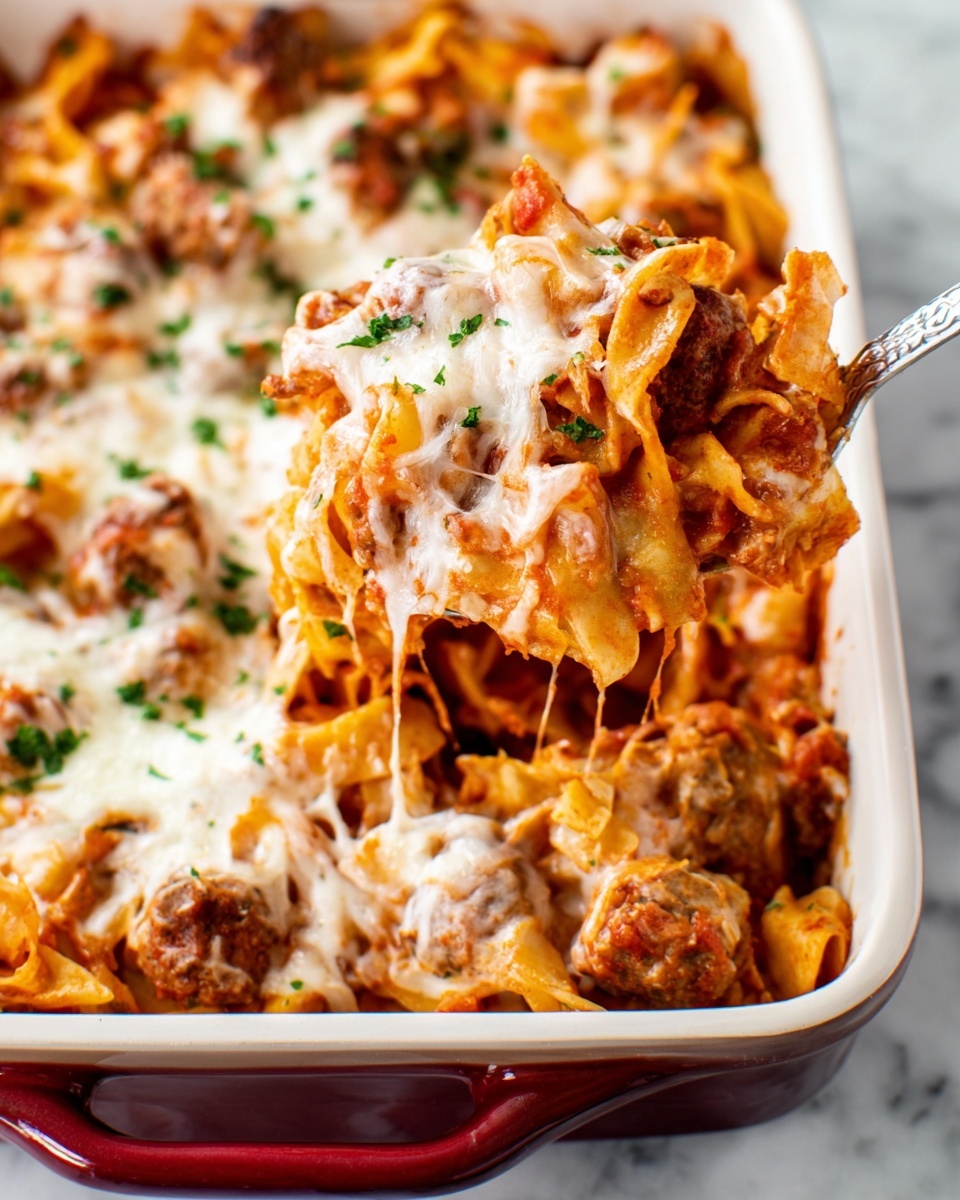 Easy Meatball Casserole Recipe - Recipe Image