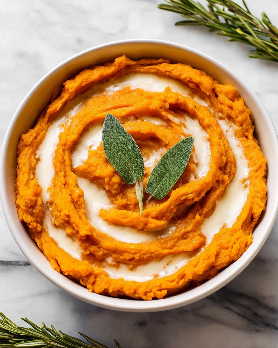 Best Mashed Sweet Potatoes with Sage, Rosemary, and Cinnamon Recipe - Recipe Image