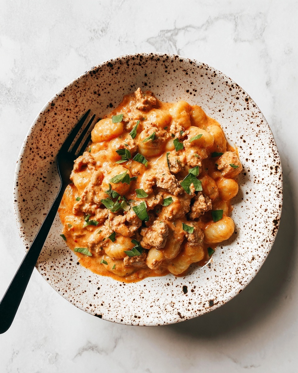 Cheesy Bratwurst Gnocchi Recipe - Recipe Image