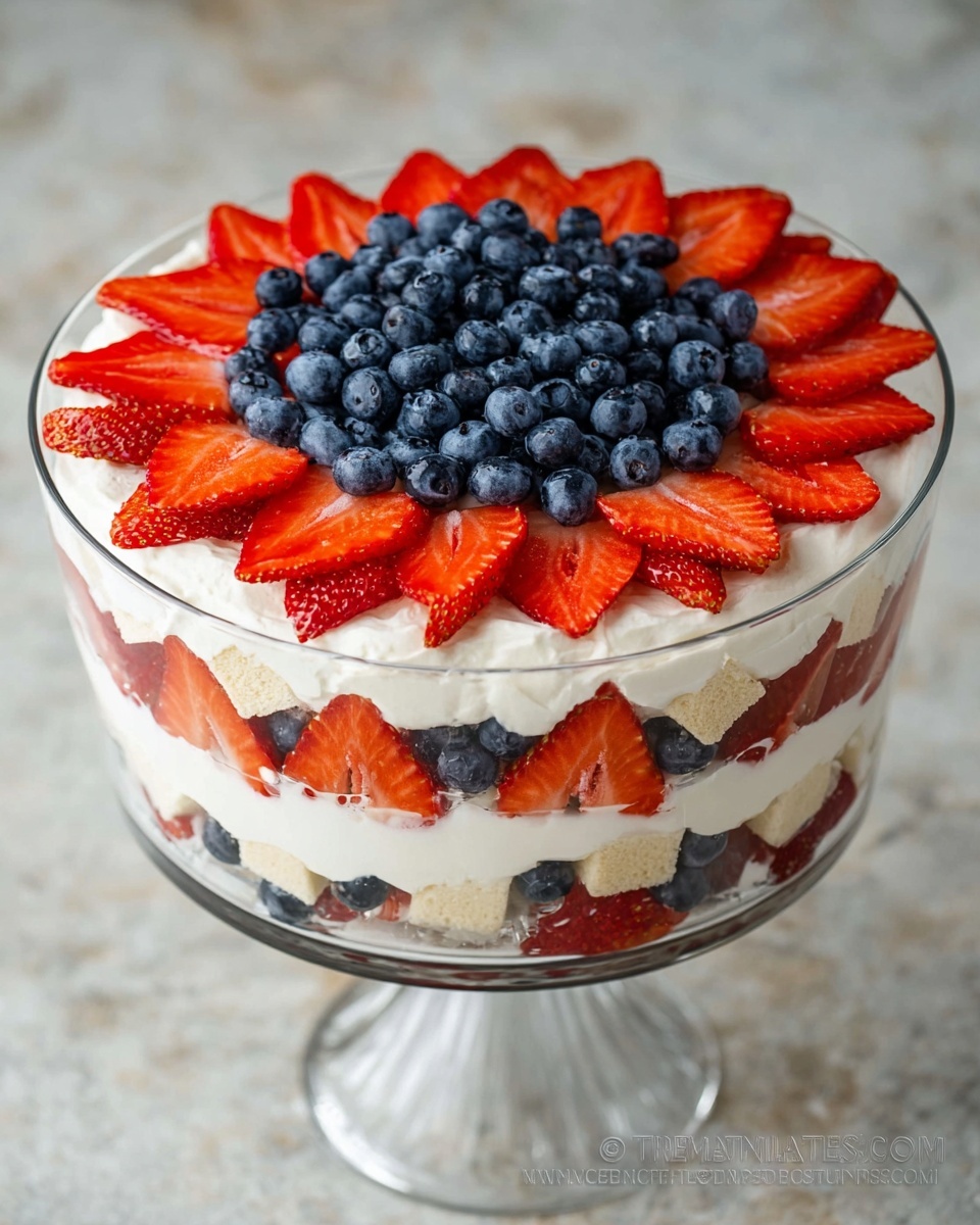 No-Bake Strawberry Blueberry Trifle Recipe - Recipe Image
