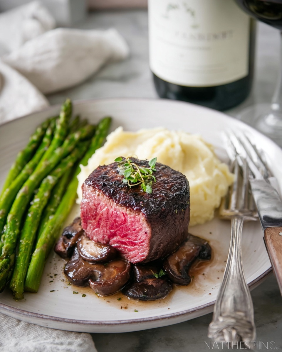 Filet Mignon in Mushroom Wine Sauce Recipe - Recipe Image