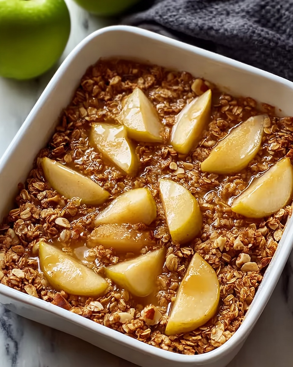 Cozy Amish Style Apple and Cinnamon Baked Oatmeal Recipe - Recipe Image