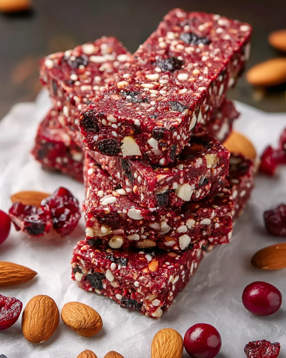 Irresistibly Healthy Raw Cranberry Nut Bars Recipe - Recipe Image