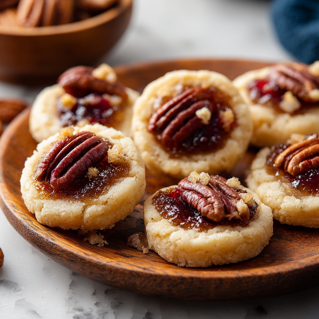 Pecan Pie Thumbprint Cookies Recipe - Recipe Image