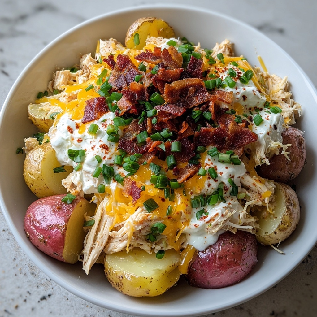 Slow Cooker Loaded Chicken and Potato Casserole Recipe - Recipe Image