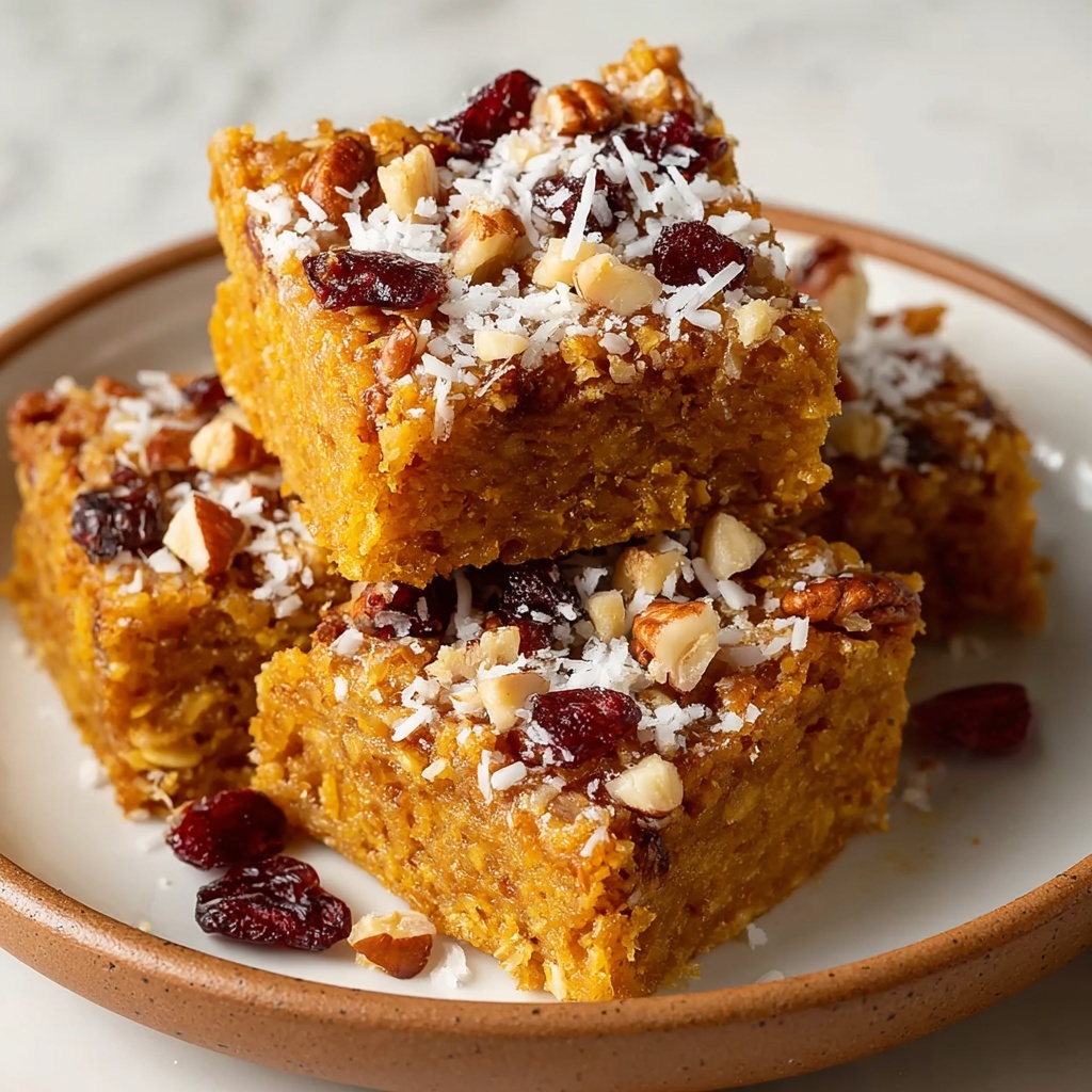 Healthy Pumpkin Oatmeal Bars Recipe - Recipe Image