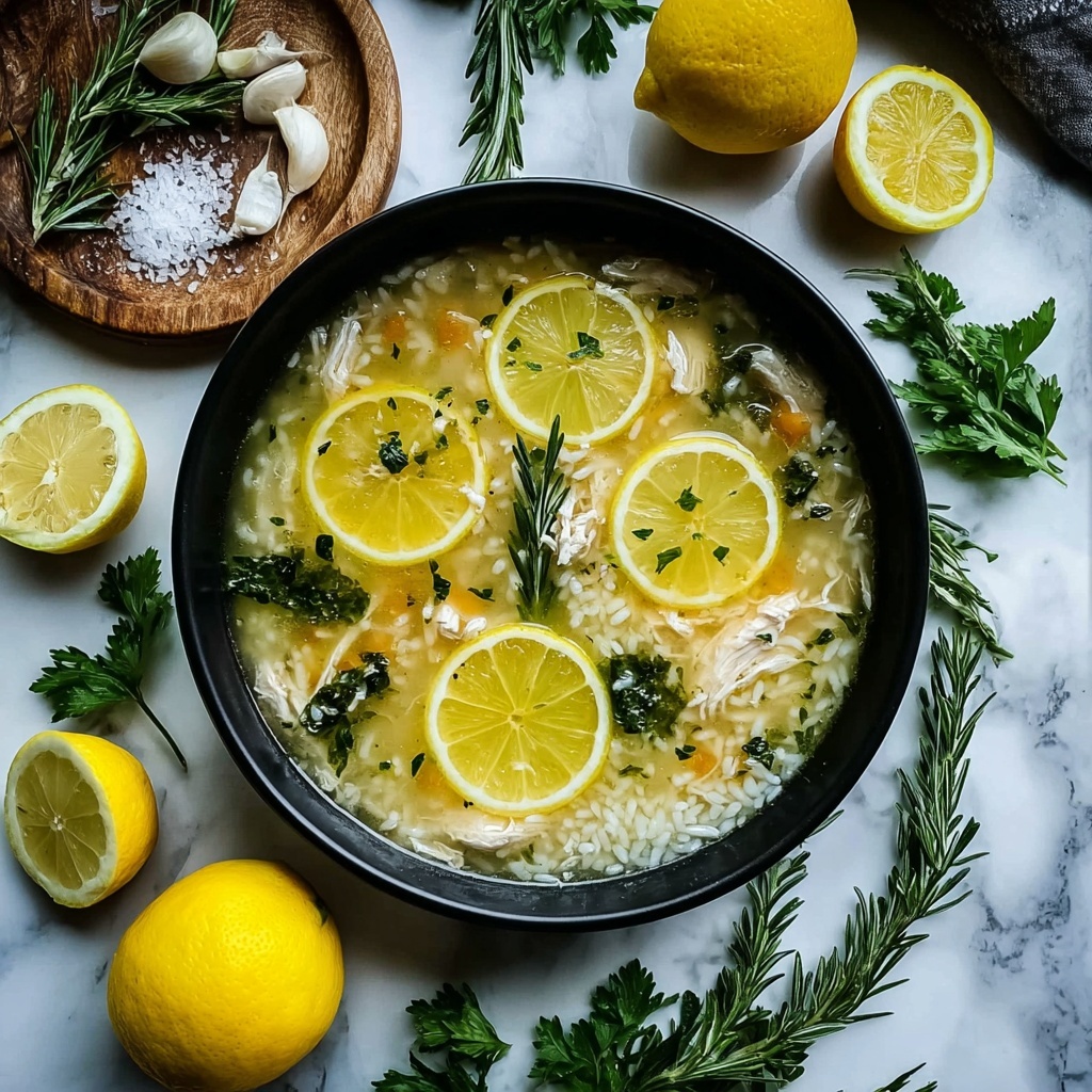 Lemon Ginger Turmeric Chicken and Rice Soup Recipe - Recipe Image