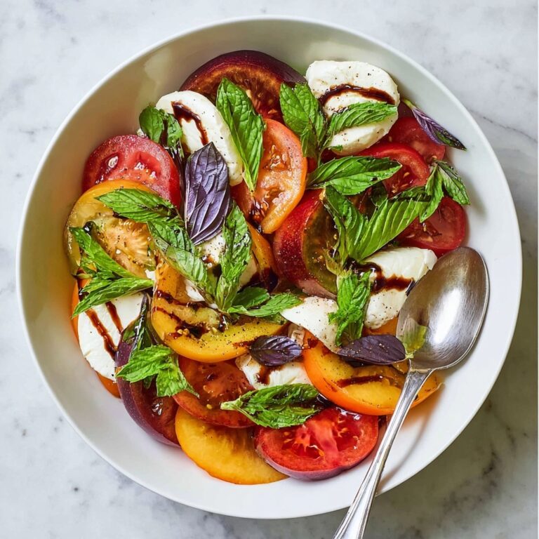 Heirloom Tomato and Stone Fruit Salad with Fresh Mozzarella Recipe