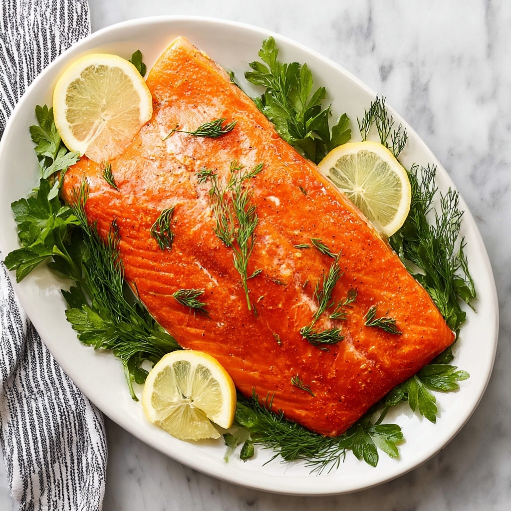 Baked King Salmon with Lemon-Honey Dijon Glaze Recipe - Recipe Image