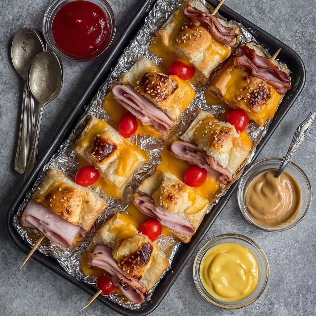 Cheesy Garlic Butter Sandwich Skewers Recipe - Recipe Image