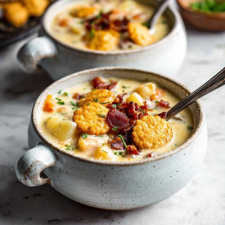 Creamy New England Clam Chowder with Bacon and Fresh Herbs Recipe
