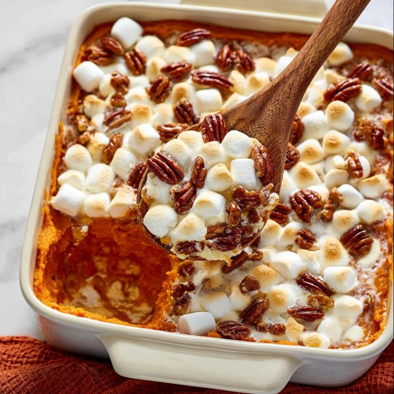 Sweet Potato Casserole with Pecans and Marshmallows Recipe