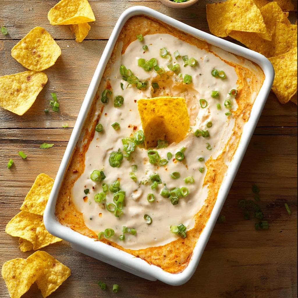 Creamy Baked Shrimp Dip with Mozzarella and Green Onions Recipe - Recipe Image