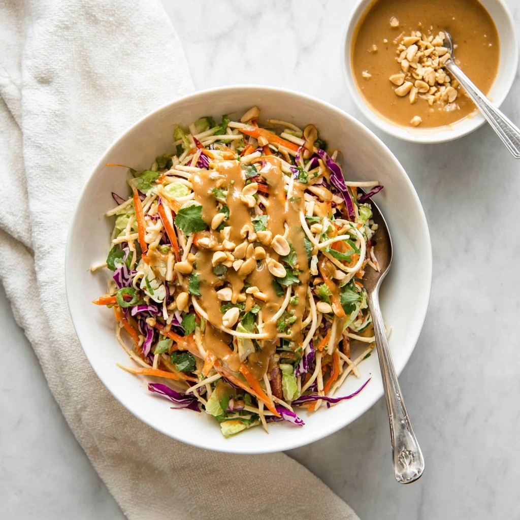 Chinese Chicken Salad with Asian Peanut Dressing Recipe - Recipe Image