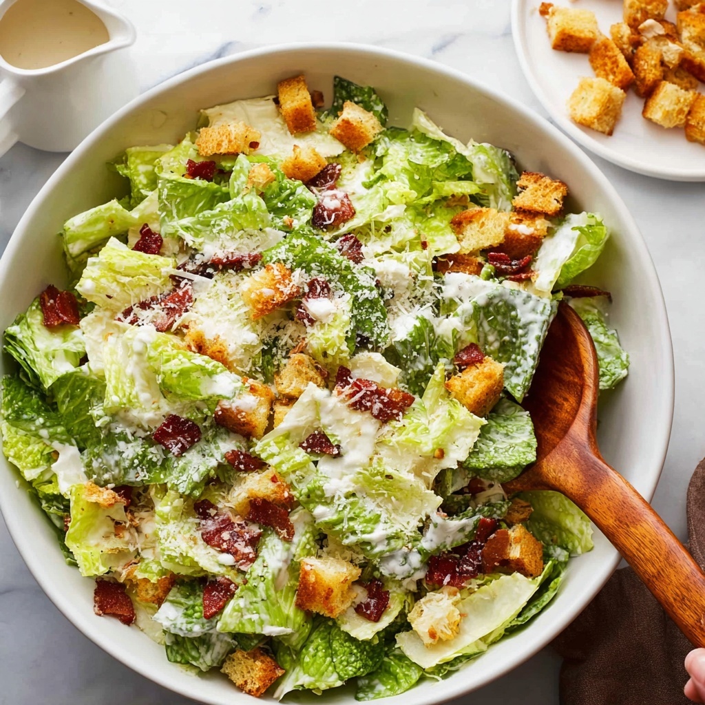 Caesar Salad with Homemade Caesar Dressing and Chicken Recipe - Recipe Image