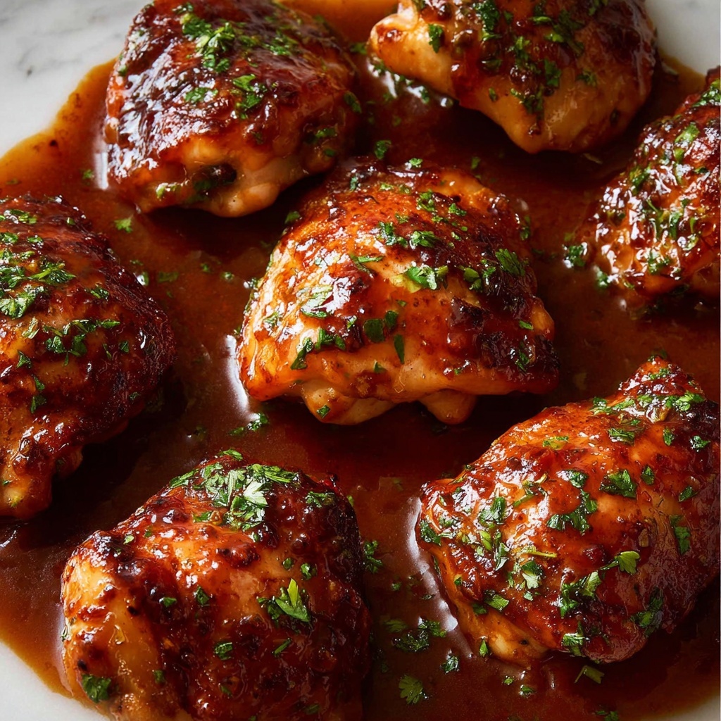 Sticky Baked Chicken Thighs Recipe - Recipe Image