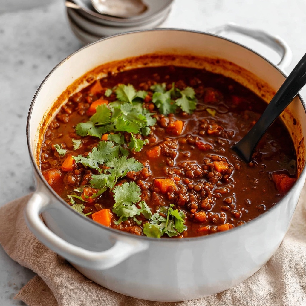 Beef and Lentil Vegetable Soup with Moroccan Spices Recipe - Recipe Image