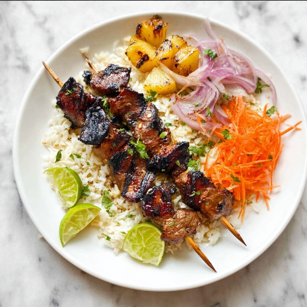 Pineapple Coconut Hawaiian Chicken Skewers Recipe - Recipe Image