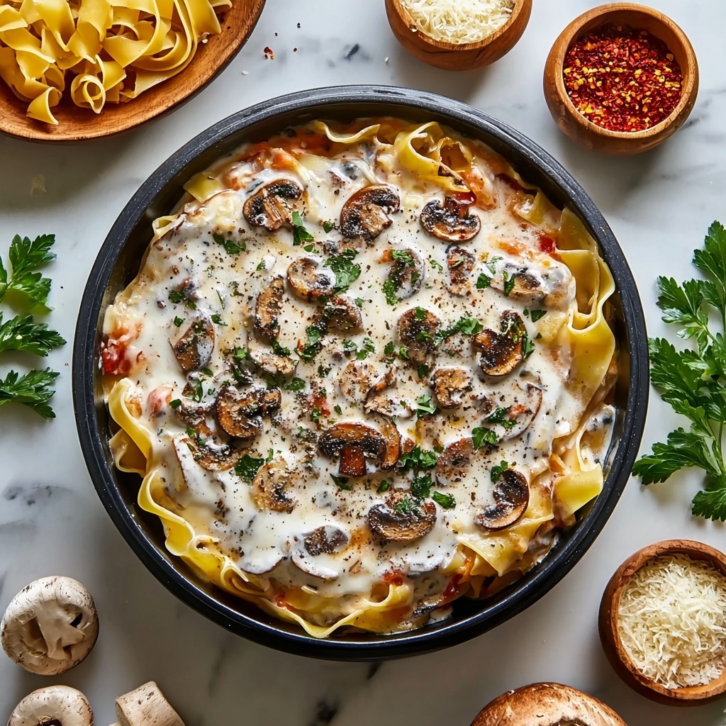 Creamy Mushroom Lasagna (Meatless) Recipe - Recipe Image
