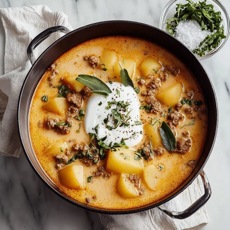 Creamy Potato and Hamburger Soup Recipe