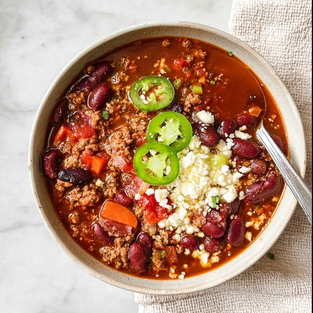 Healthier Ground Beef Chili Recipe - Recipe Image