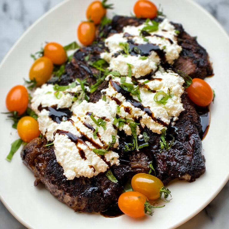 Goat Cheese Steak with Balsamic Glaze Recipe