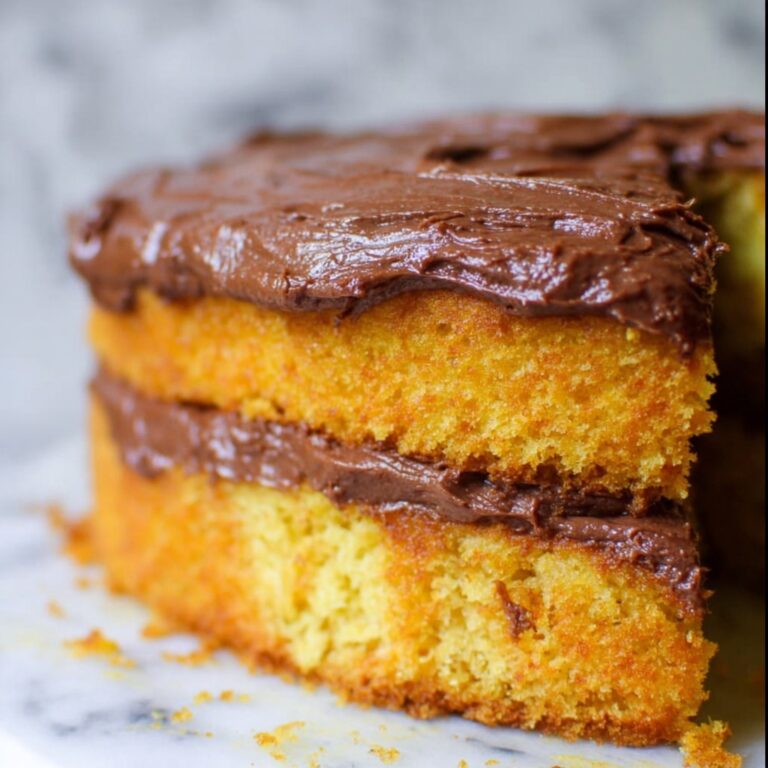 Brown Sugar Yellow Cake with Chocolate Frosting Recipe