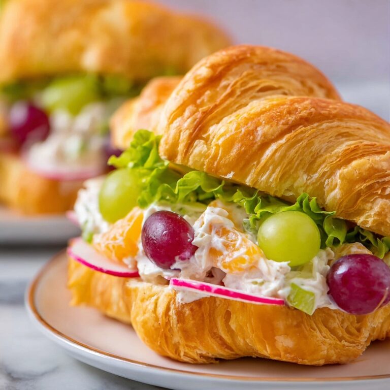 Chicken Salad with Grapes and Mandarin Oranges in Croissants Recipe